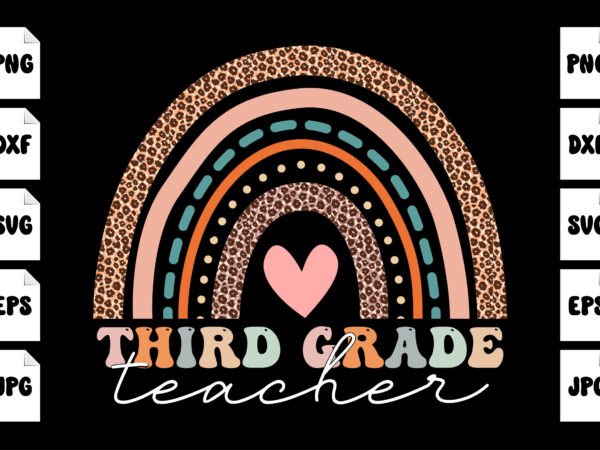 3Rd Grade Teacher Retro Groovy Vintage First Day Of School Women's