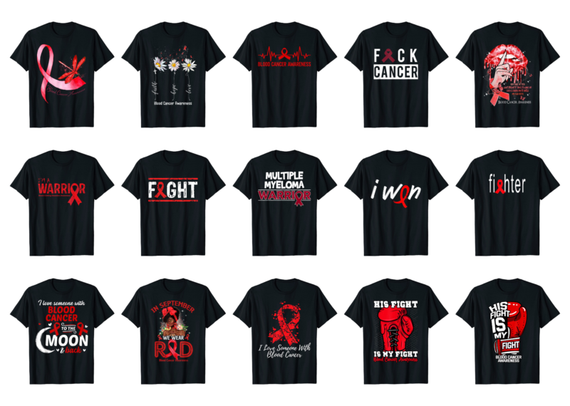 15 Blood Cancer Awareness Shirt Designs Bundle For Commercial Use Part 4, Blood Cancer Awareness T-shirt, Blood Cancer Awareness png file, Blood Cancer Awareness digital file, Blood Cancer Awareness gift,