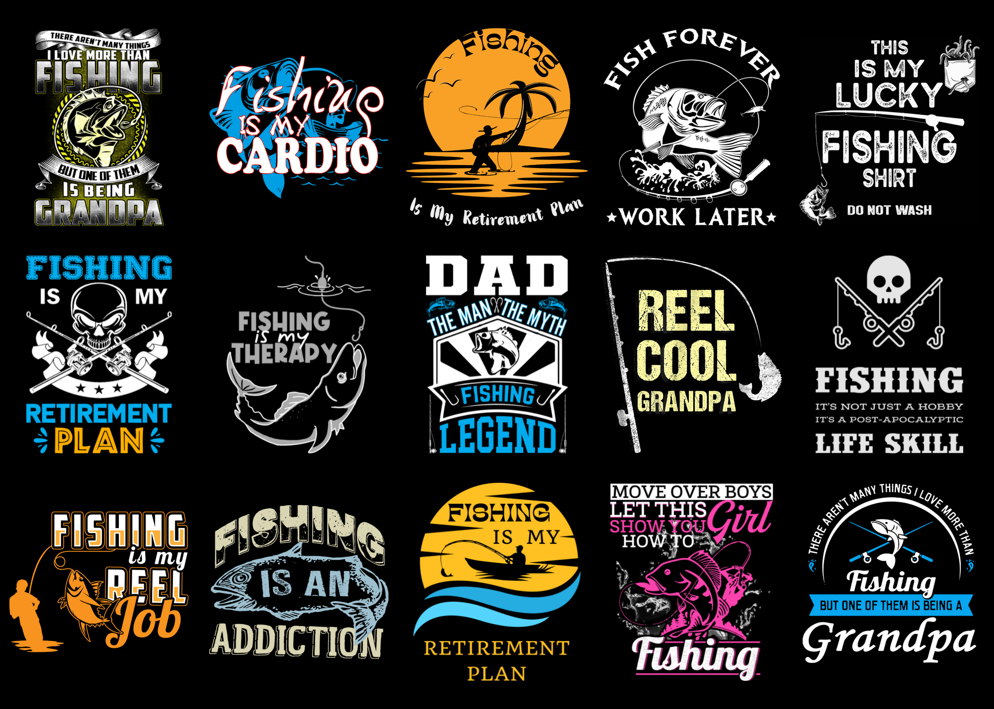 15 Fishing Shirt Designs Bundle For Commercial Use Part 4, Fishing T-shirt,  Fishing png file, Fishing digital file, Fishing gift, Fishing download,  Fishing design - Buy t-shirt designs