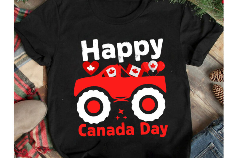 Happy Canada Day T-Shirt Design, Happy Canada Day Sublimation Design, Canada Independence Day T-Shirt Design, Canada Independence Day SVG Cut File, Canada svg, Canada Flag svg Bundle, Canadian svg Instant