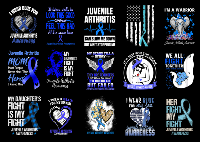 15 Juvenile Arthritis Awareness Shirt Designs Bundle For Commercial Use Part 3, Juvenile Arthritis Awareness T-shirt, Juvenile Arthritis Awareness png file, Juvenile Arthritis Awareness digital file, Juvenile Arthritis Awareness gift,