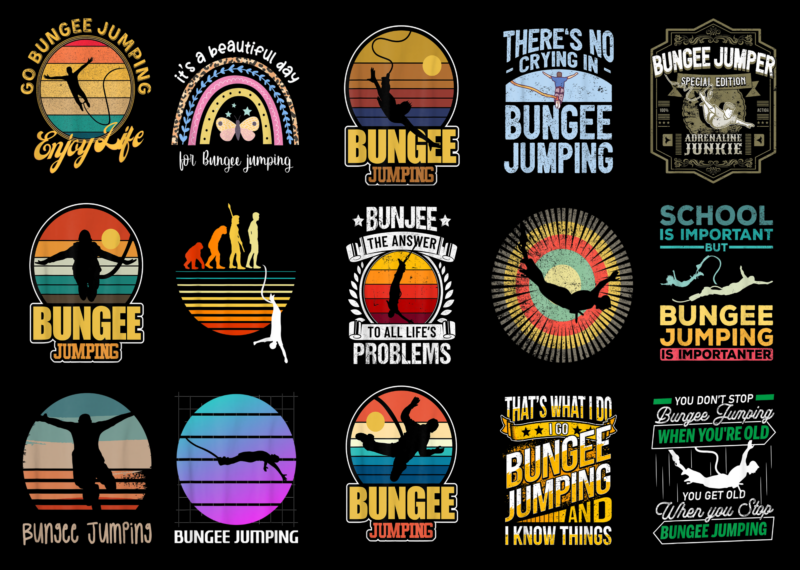 15 Bungee Jumping Shirt Designs Bundle For Commercial Use Part 3, Bungee Jumping T-shirt, Bungee Jumping png file, Bungee Jumping digital file, Bungee Jumping gift, Bungee Jumping download, Bungee Jumping design