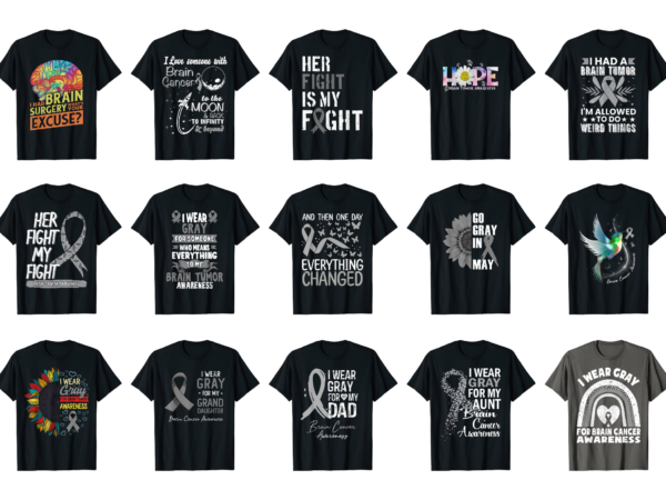 15 brain cancer awareness shirt designs bundle for commercial use part 4, brain cancer awareness t-shirt, brain cancer awareness png file, brain cancer awareness digital file, brain cancer awareness gift,