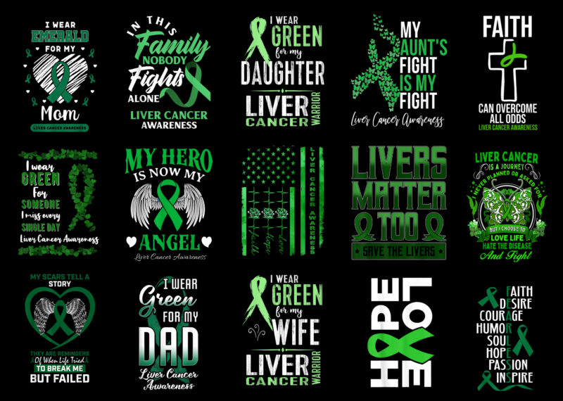 15 Liver Cancer Awareness Shirt Designs Bundle For Commercial Use Part 3, Liver Cancer Awareness T-shirt, Liver Cancer Awareness png file, Liver Cancer Awareness digital file, Liver Cancer Awareness gift,