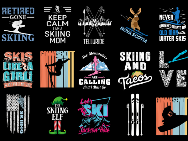 15 skiing shirt designs bundle for commercial use part 3, skiing t-shirt, skiing png file, skiing digital file, skiing gift, skiing download, skiing design