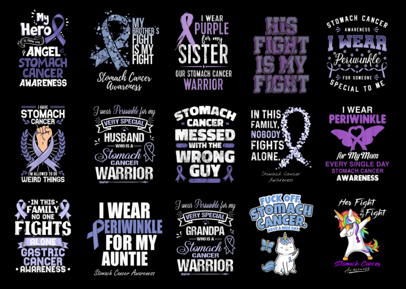 15 Stomach Cancer Awareness Shirt Designs Bundle For Commercial Use Part 3, Stomach Cancer Awareness T-shirt, Stomach Cancer Awareness png file, Stomach Cancer Awareness digital file, Stomach Cancer Awareness gift,