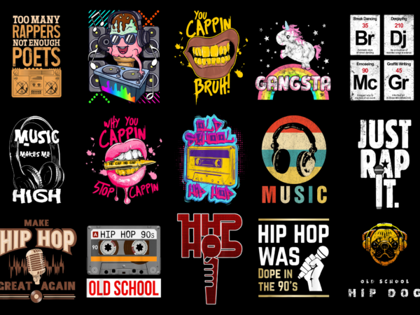 15 rap shirt designs bundle for commercial use part 3, rap t-shirt, rap png file, rap digital file, rap gift, rap download, rap design