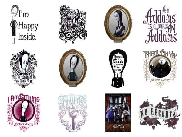 12 addams family shirt designs bundle for commercial use part 2, addams family t-shirt, addams family png file, addams family digital file, addams family gift, addams family download, addams family design