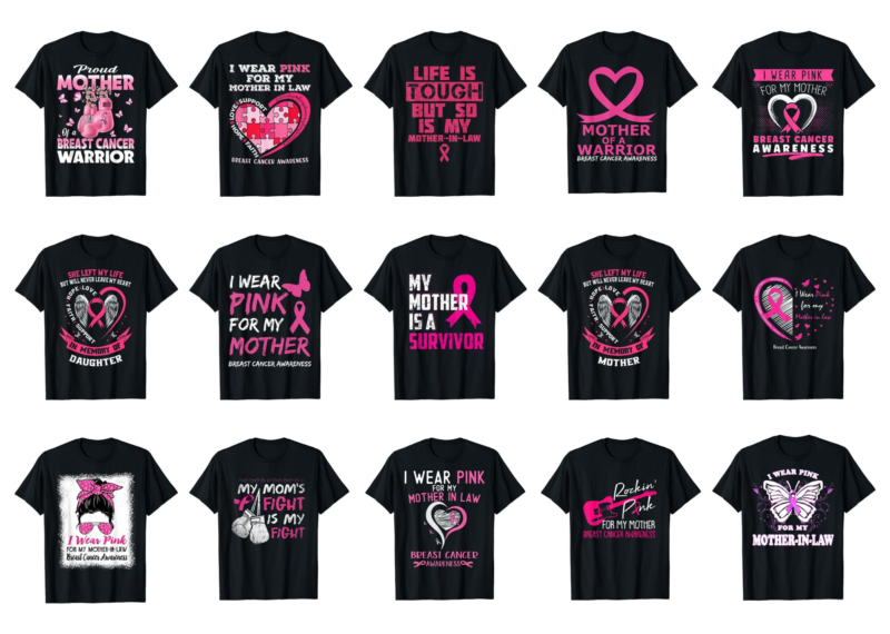 15 Breast Cancer Awareness For Mom Shirt Designs Bundle For Commercial Use Part 6, Breast Cancer Awareness T-shirt, Breast Cancer Awareness png file, Breast Cancer Awareness digital file, Breast Cancer