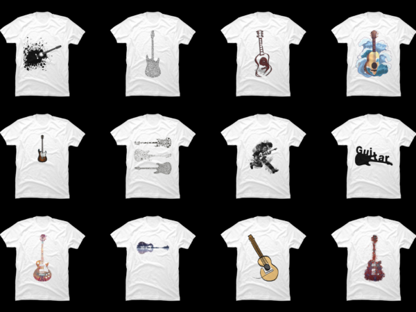 12 guitar shirt designs bundle for commercial use part 6, guitar t-shirt, guitar png file, guitar digital file, guitar gift, guitar download, guitar design dbh