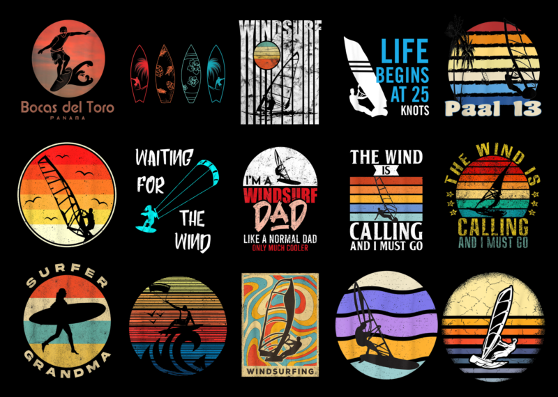 15 Wind Surfing Shirt Designs Bundle For Commercial Use Part 3, Wind Surfing T-shirt, Wind Surfing png file, Wind Surfing digital file, Wind Surfing gift, Wind Surfing download, Wind Surfing design