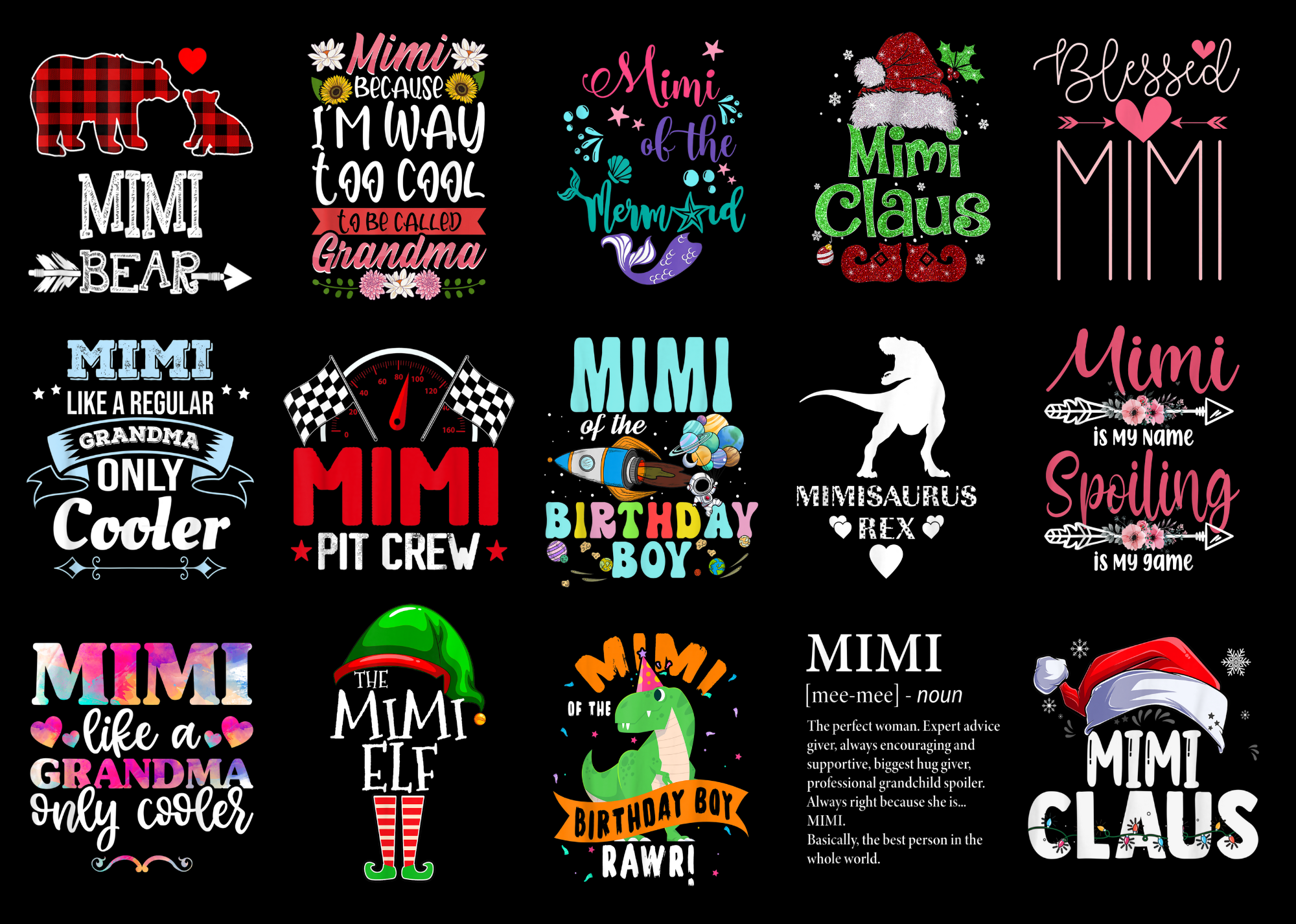 15 Mimi Shirt Designs Bundle For Commercial Use Part 3, Mimi T-shirt ...