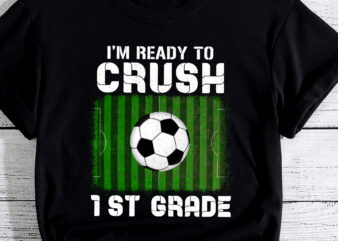 Back to School First Day of 1st Grade Soccer Boys Kids PC t shirt template