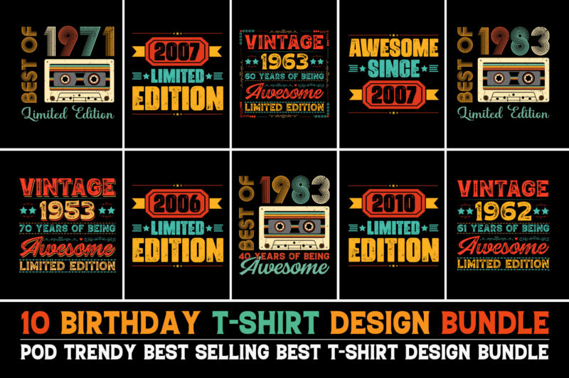 100 T-Shirt Design Bundle 5