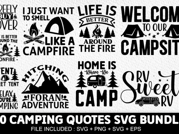 Camping svg bundle, camping t-shirt bundle