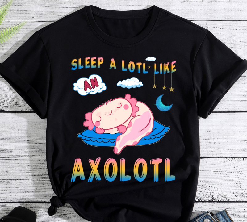 Cute Lazy Sleeping Axolotl Lover Nap Sleep Kids Boys Girls PC