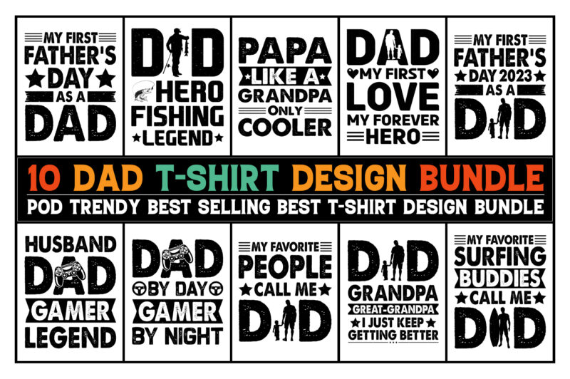 Dad T-Shirt Design Bundle