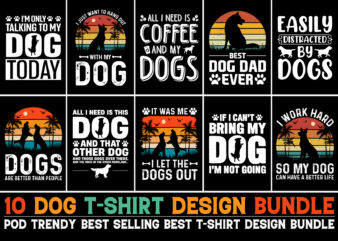 Dog T-Shirt Design Bundle