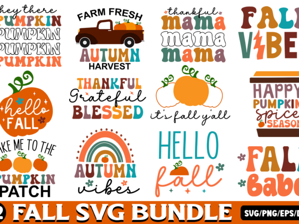 Fall svg bundle, fall t-shirt bundle