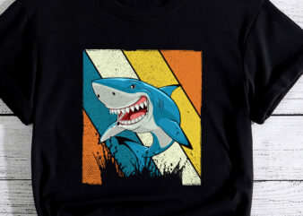 Funny Vintage Shark With Sunglass Summer For Shark Lovers