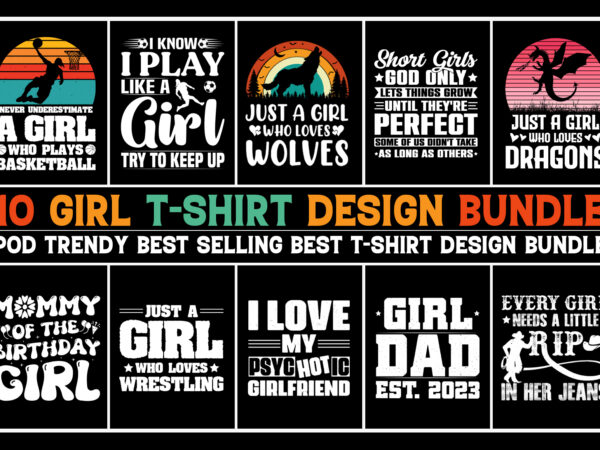 Girl t-shirt design bundle