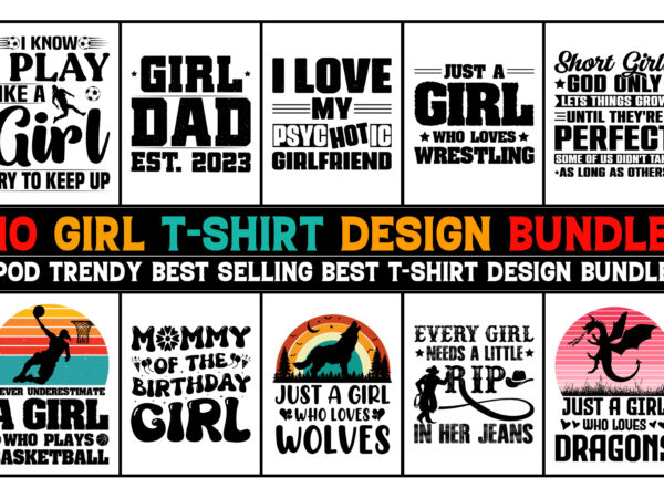 Girl t-shirt design bundle