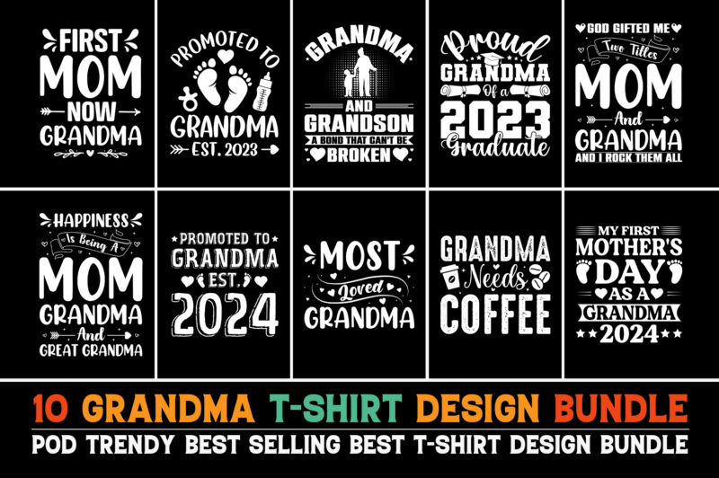 Grandma T-Shirt Design Bundle