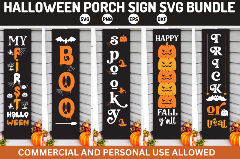 Halloween Svg Bundle, Halloween T-shirt Svg Bundle,Halloween Porch Sign ...