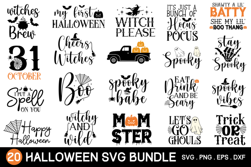 Halloween Svg Bundle, Halloween T-shirt Bundle - Buy t-shirt designs