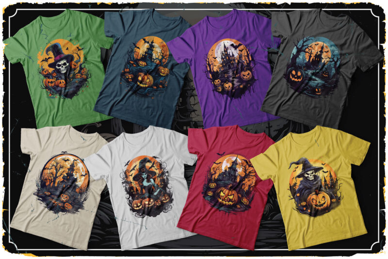 Halloween T-Shirt Design Bundle