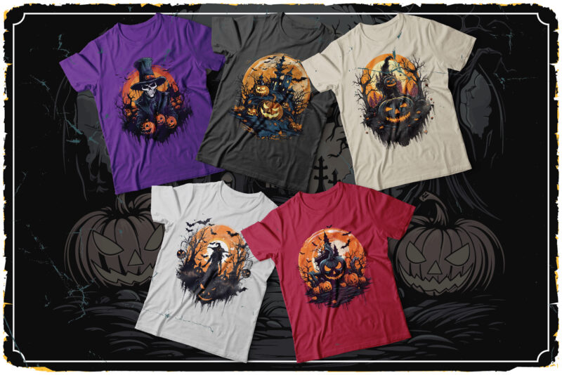 Halloween T-Shirt Design Bundle