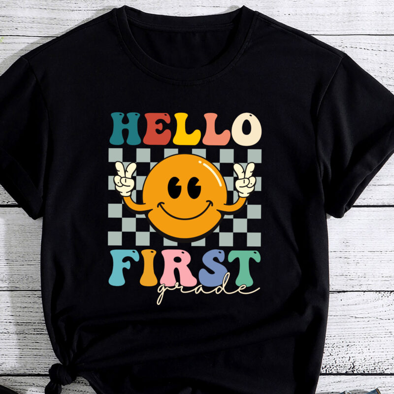 Hello First Grade Retro Smile Team 1st Grade Back to School