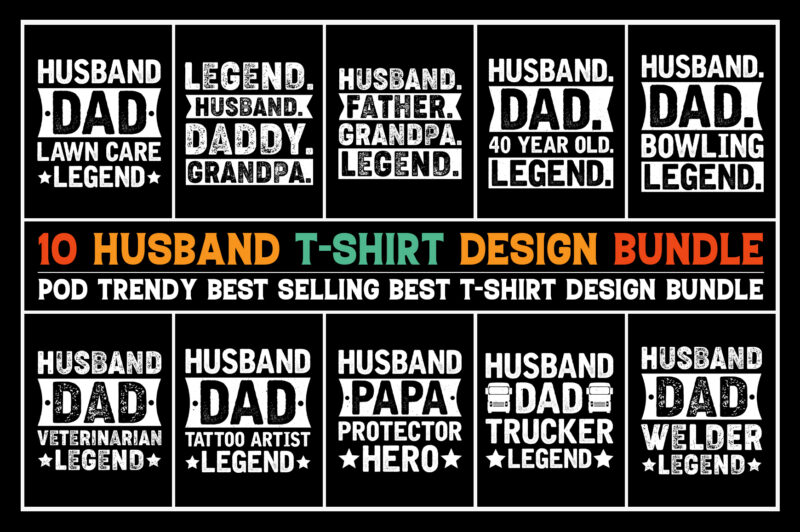 Husband T-Shirt Design Bundle