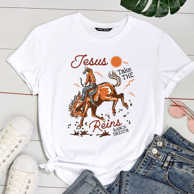 Jesus Take The Reins Vintage Cowboy PC