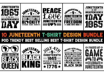 Juneteenth T-Shirt Design Bundle