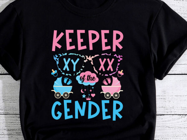 Keeper of the gender baby shower gender reveal party outfit pc t shirt vector art