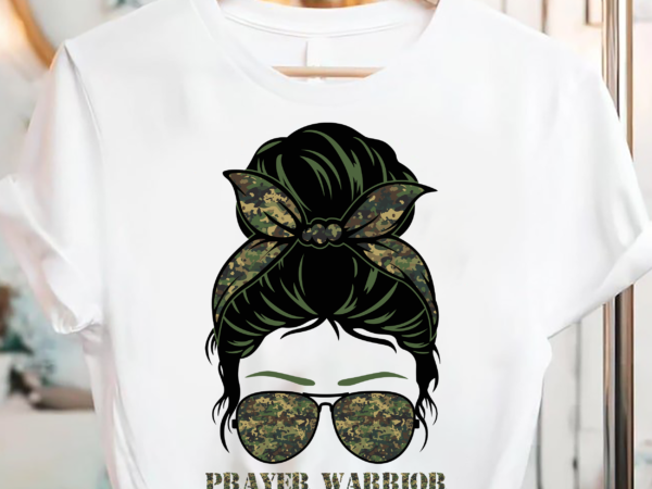 Prayer warrior women camo faith god jesus christian pc t shirt illustration