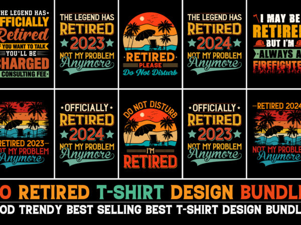 Retired t-shirt design bundle