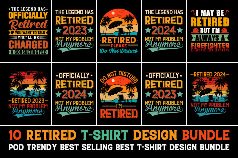 Retired T-Shirt Design Bundle