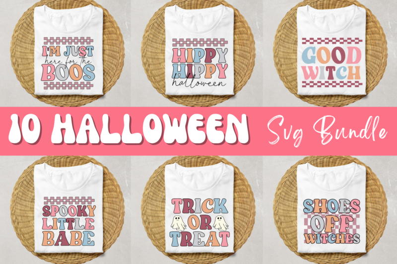 Retro Halloween Svg bundle, Halloween T-shirt Bundle,fall tshit designs,halloween t-shirt designs