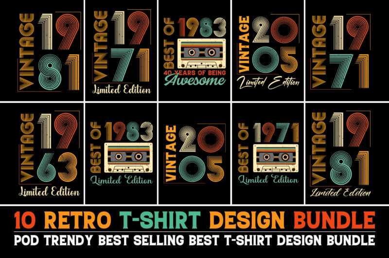 100 T-Shirt Design Bundle 5