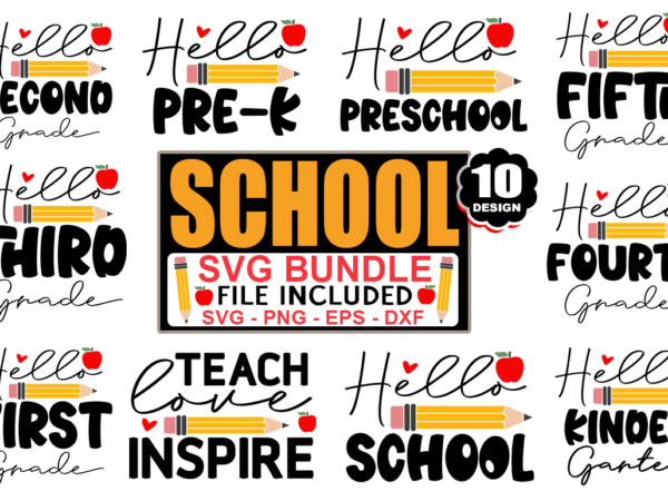 School svg bundle, school t-shirt bundle