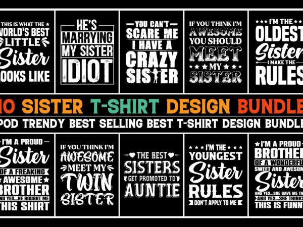 Sister t-shirt design bundle