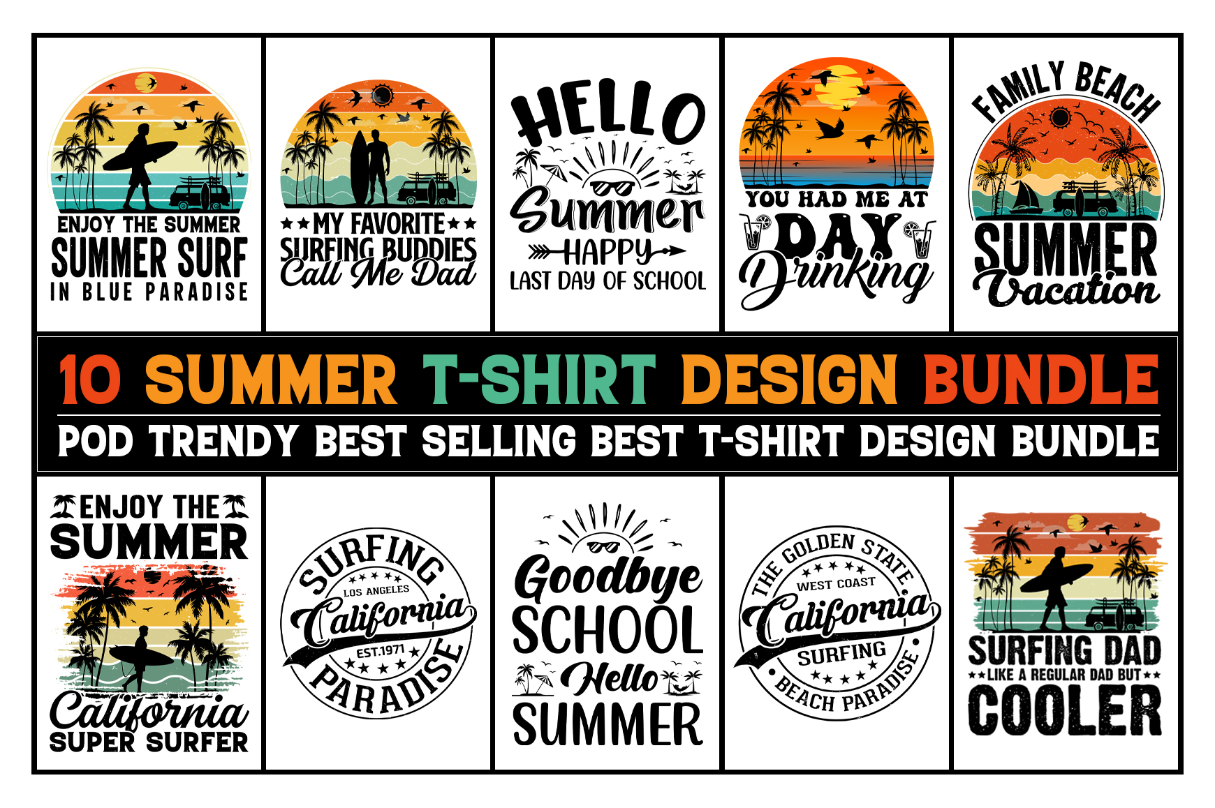 Enjoy the summer t-shirt design. Summer t-shirt design vector. For