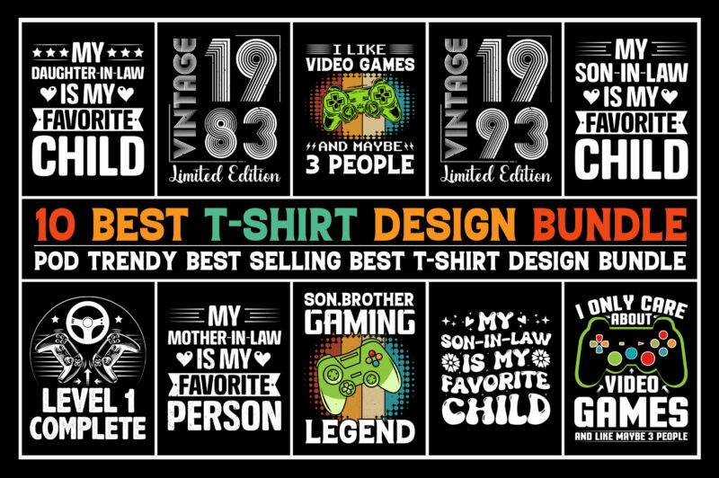 T-Shirt Design Bundle-Best T-Shirt Design