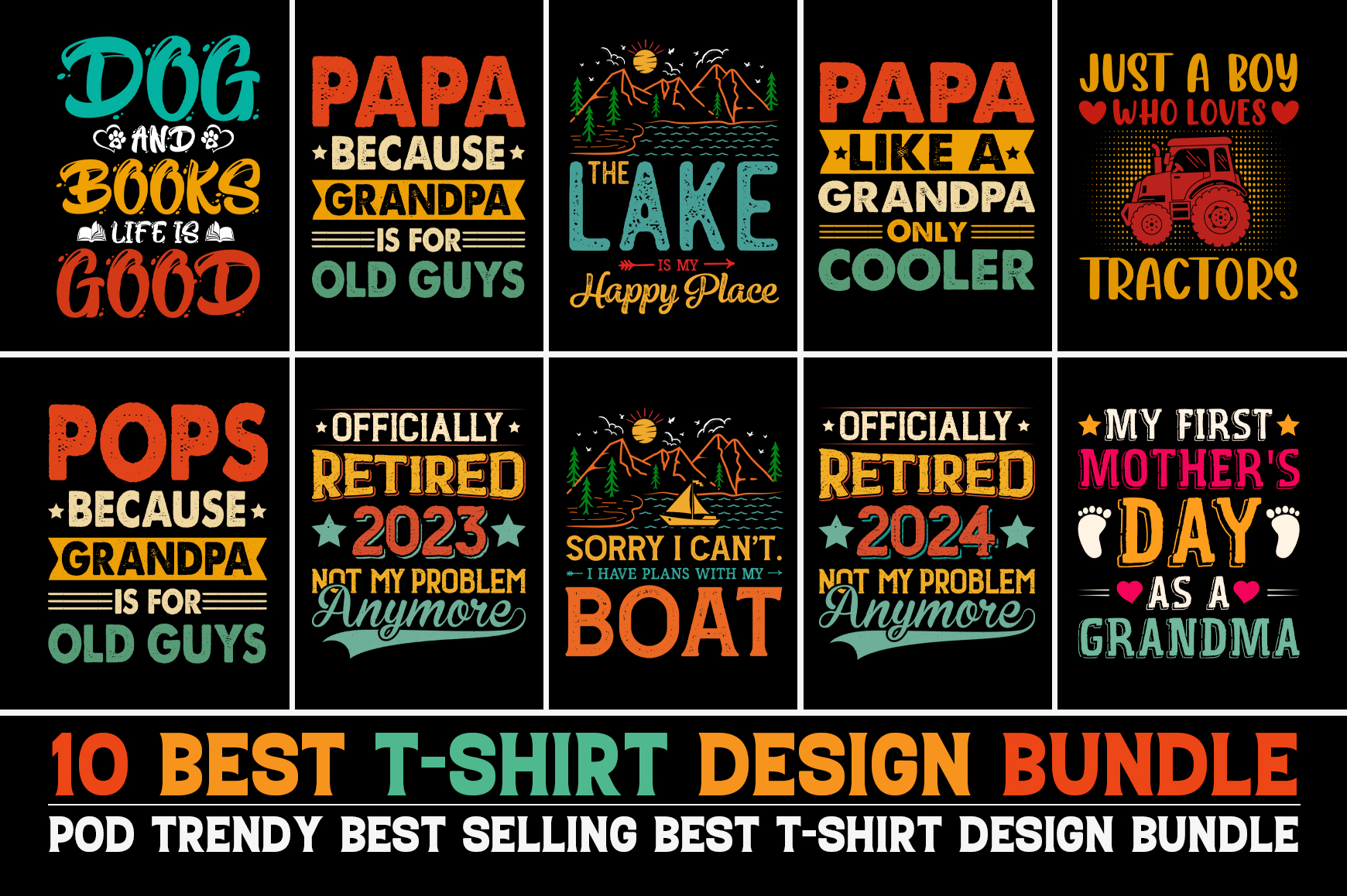 T-Shirt Design Bundle PNG - Buy t-shirt designs