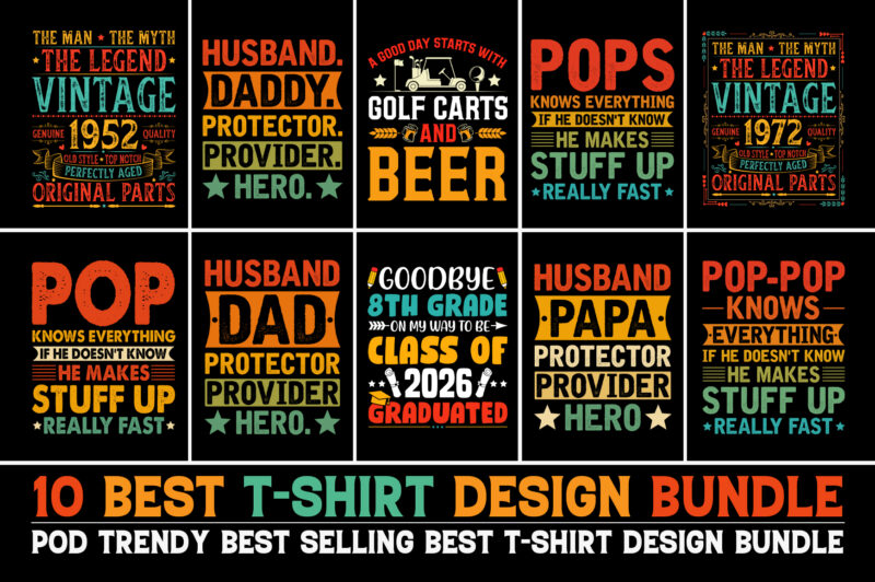 T-Shirt Design Bundle PNG