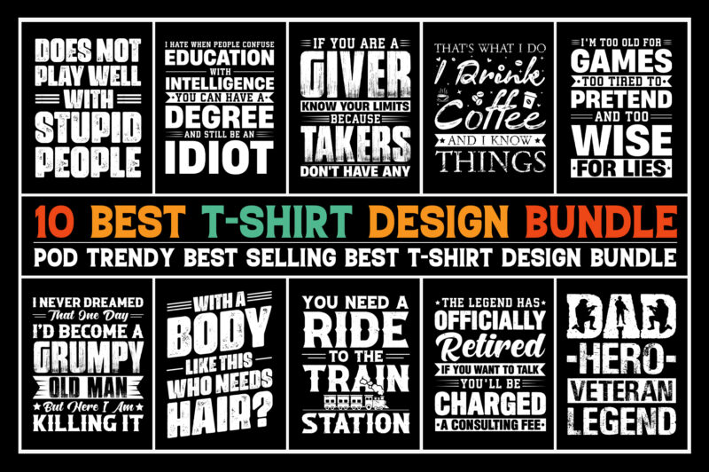 T-Shirt Design Bundle PNG