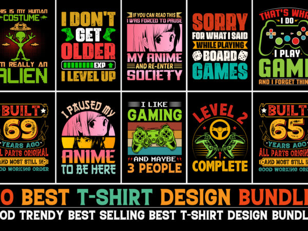 T-shirt design bundle png