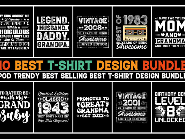 T-shirt design bundle png